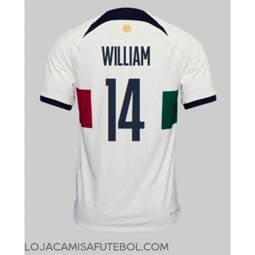 Camisa de Futebol Portugal William Carvalho #14 Equipamento Secundário Mundo 2022 Manga Curta